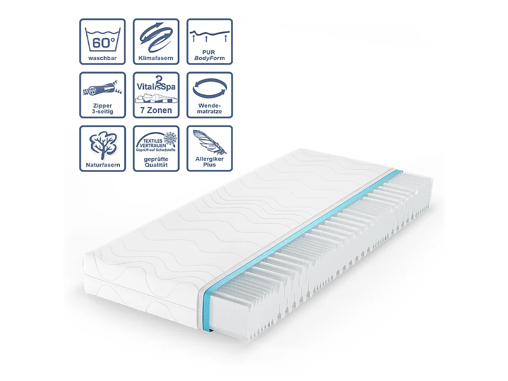 Colchão de espuma fria branco 90x200x20