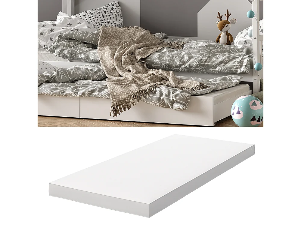 Colchão para crianças branco 90x200x10
