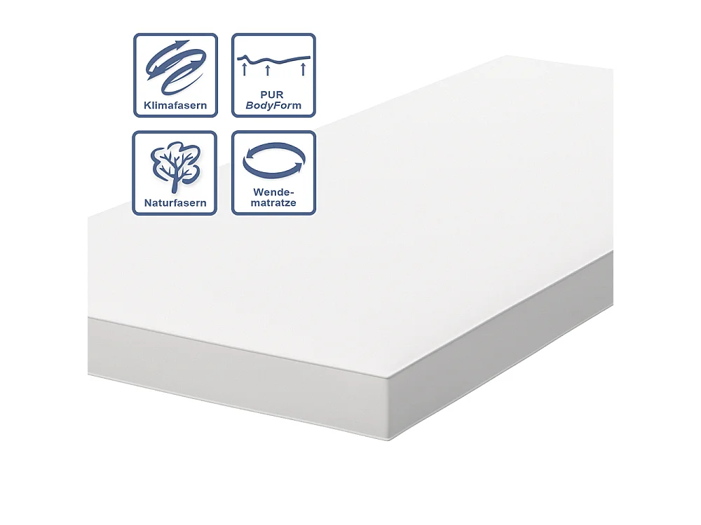 Colchão para crianças branco 90x200x10