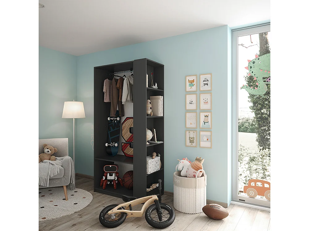 Armoire anthracite 80x50x200 elmo