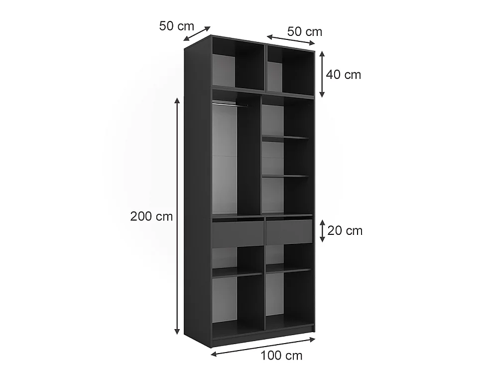 Armoire anthracite 50x50x40 elmo