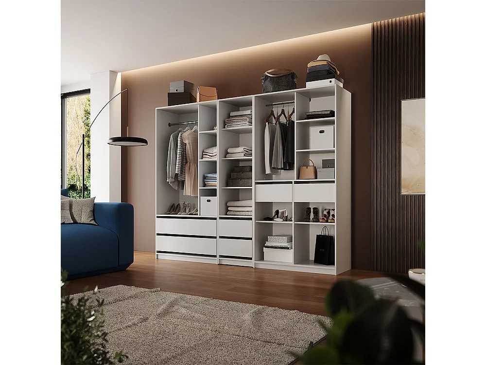 Kleiderschrank weiß 100x50x200 elmo