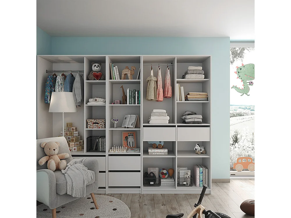 Kleiderschrank weiß 100x50x200 elmo
