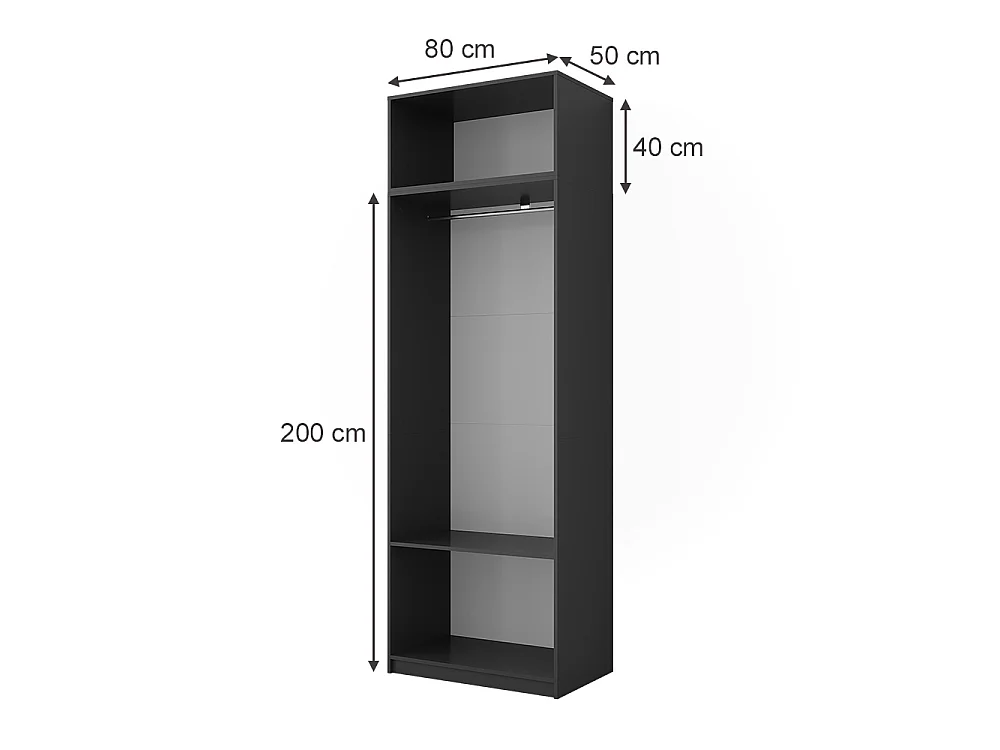 Szafa antracyt 80x50x40 elmo
