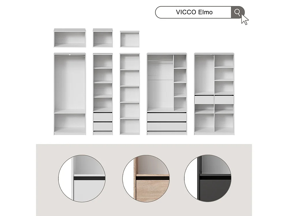Armoire anthracite 50x20x200 elmo