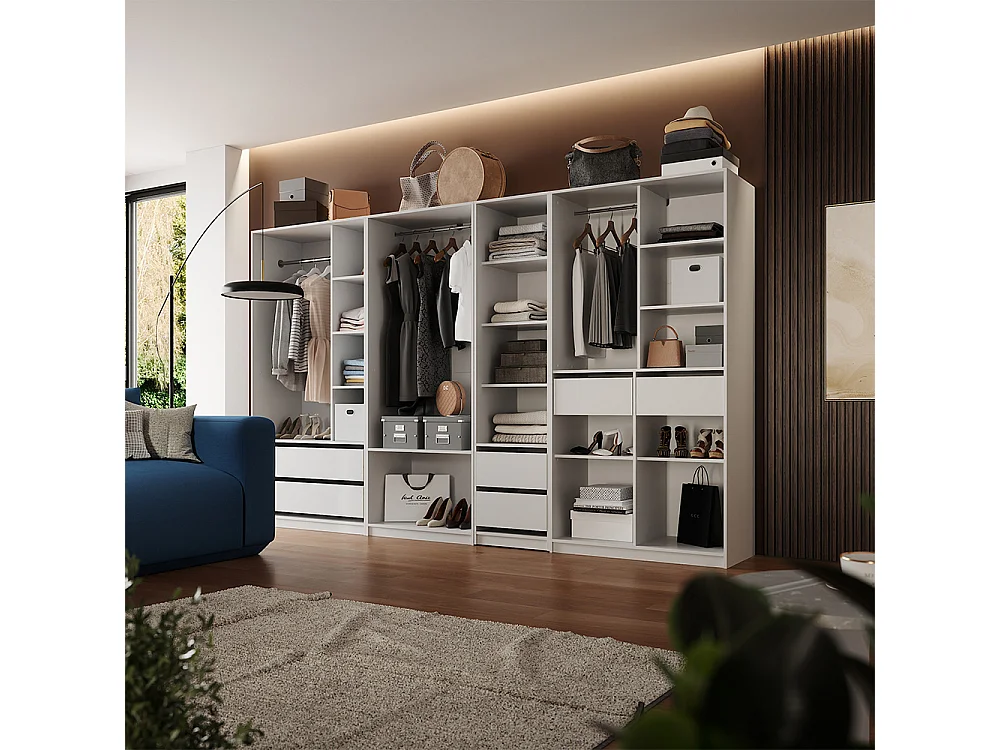 Kleiderschrank weiß 50x20x200 elmo