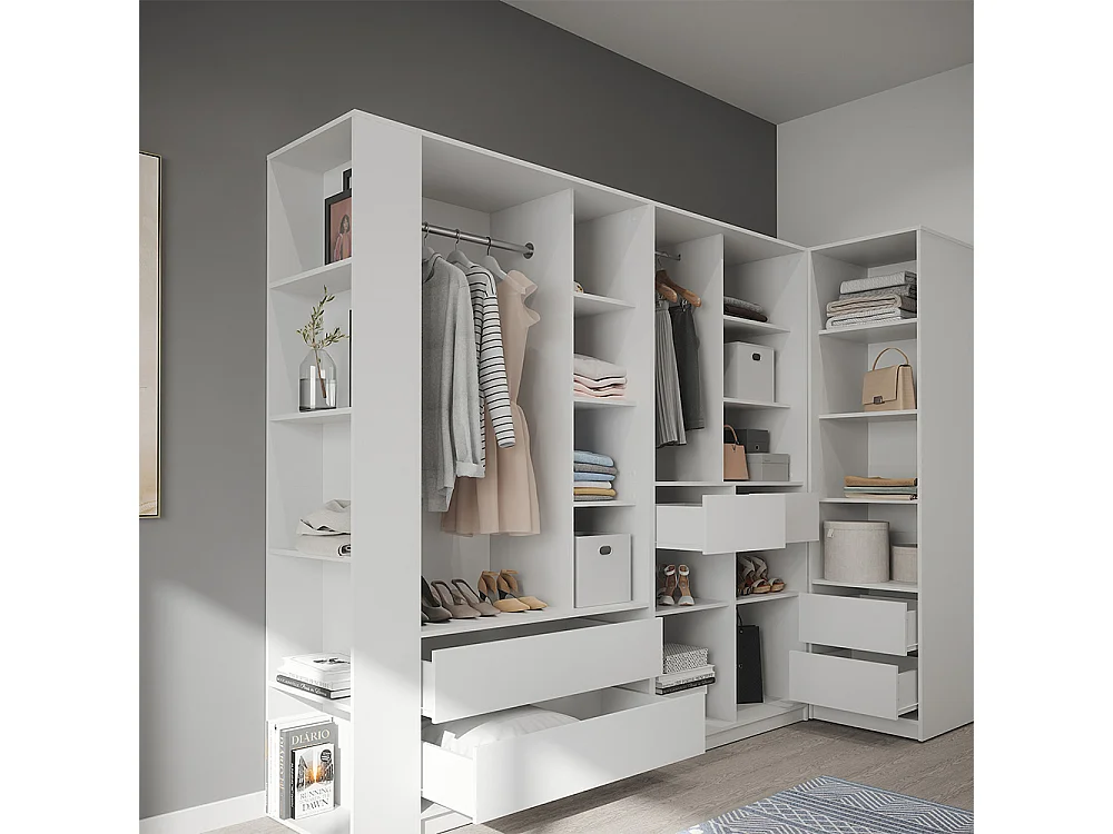 Kleiderschrank weiß 50x20x200 elmo