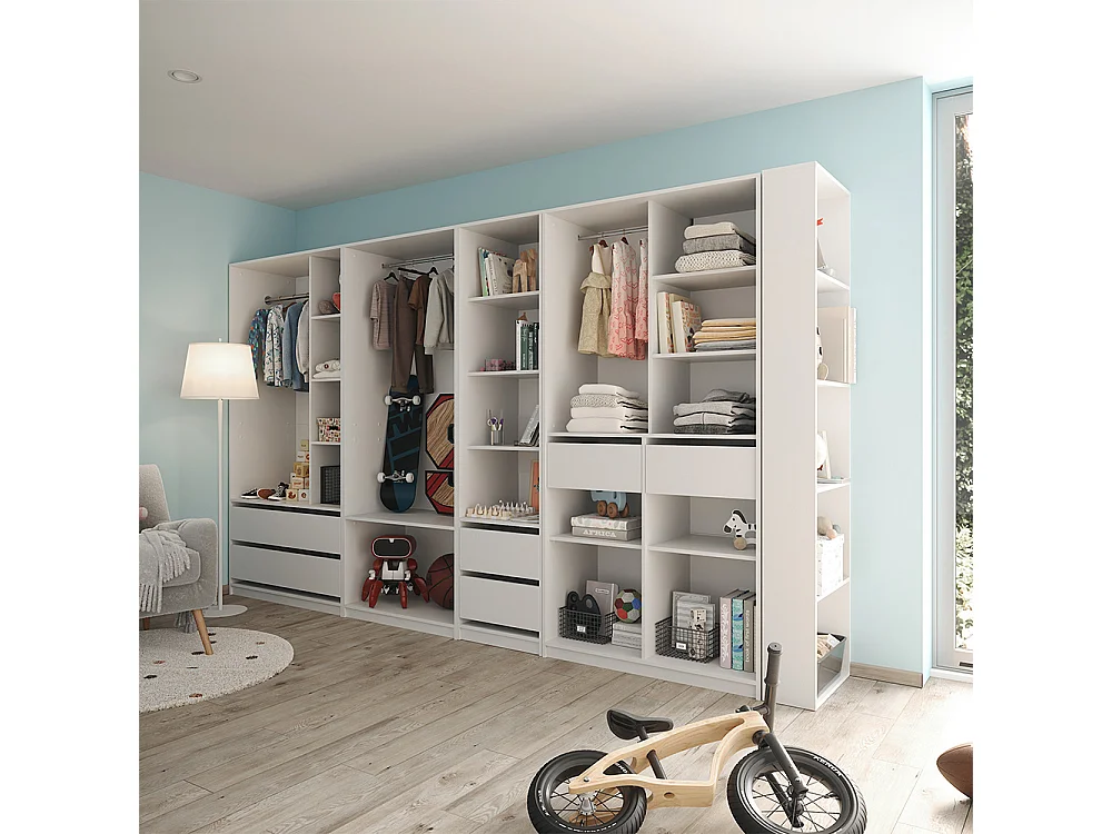 Kleiderschrank weiß 50x20x200 elmo