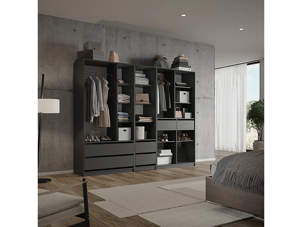 Szafa antracyt 100x50x200 elmo