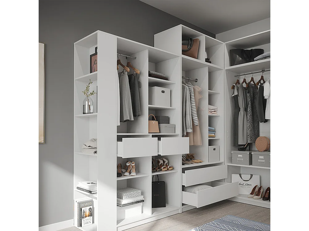 Kleiderschrank weiß 50x20x200 elmo