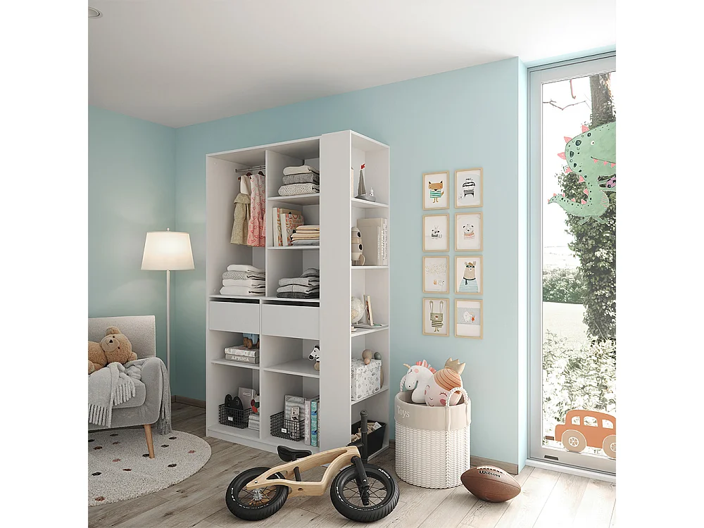 Kleiderschrank weiß 50x20x200 elmo