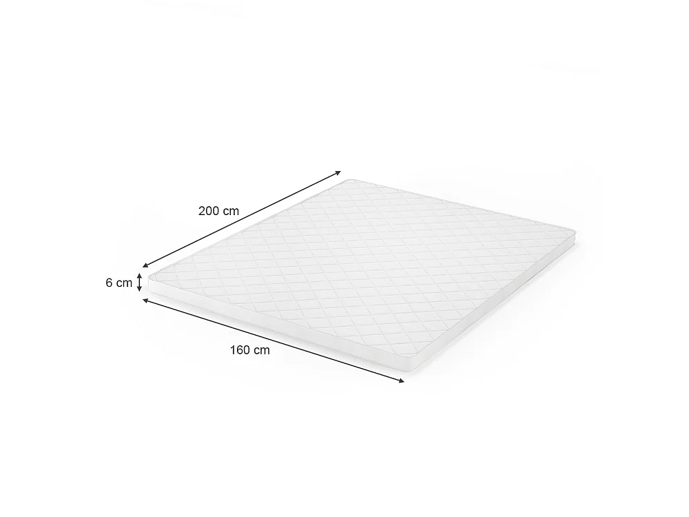 Сoprimaterasso bianco 160x200x6