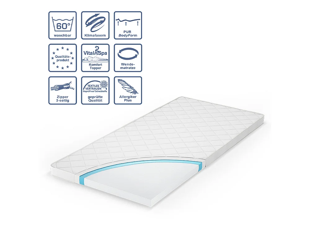 Protetor de colchão branco 200x90x6