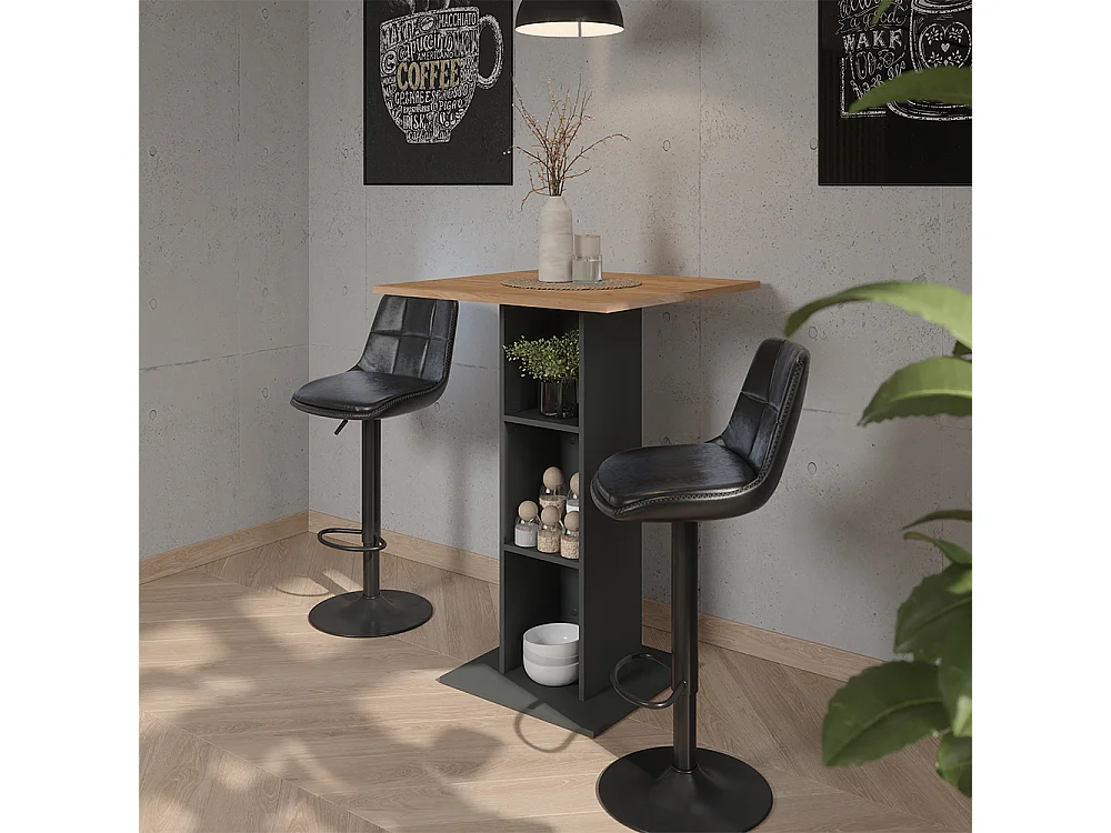 Tabouret de bar noir 38.5x47x86 sena