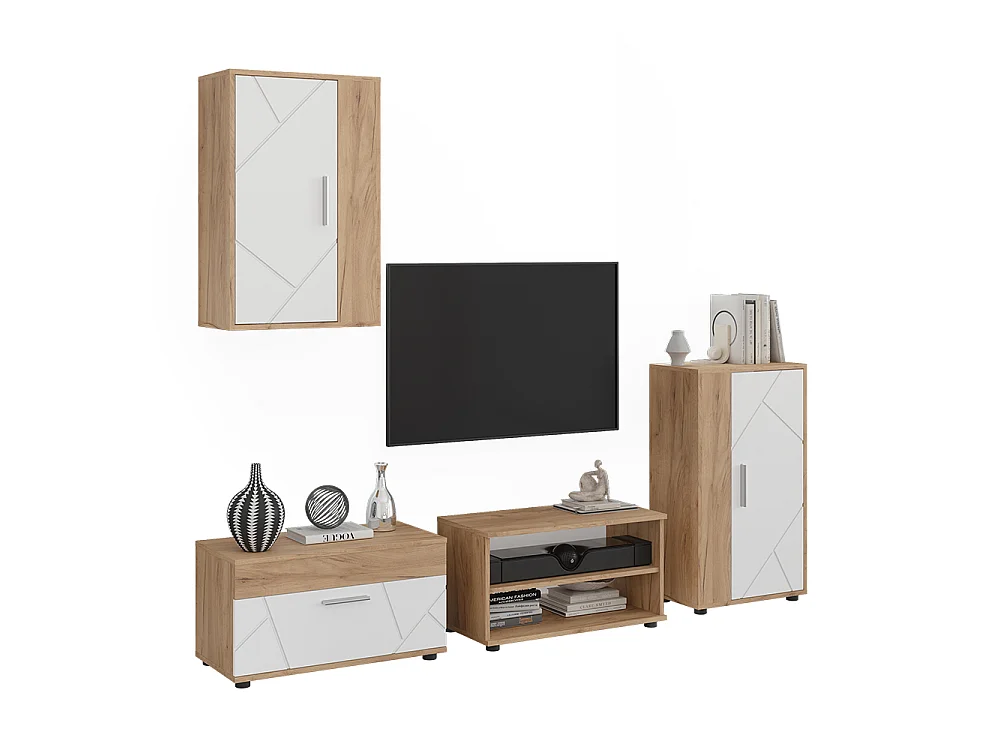 Väggskåp goldkraft ek/vit 50.1x28.3x78.4 berno
