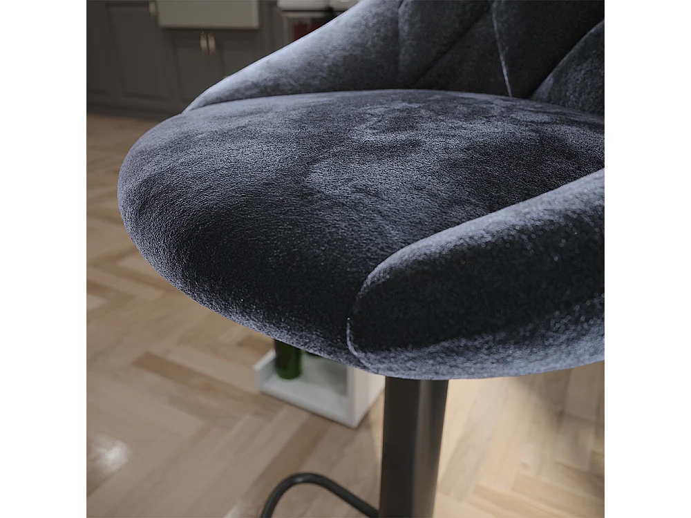 Barhocker 2er Set schwarz 38.5x49x84 sena