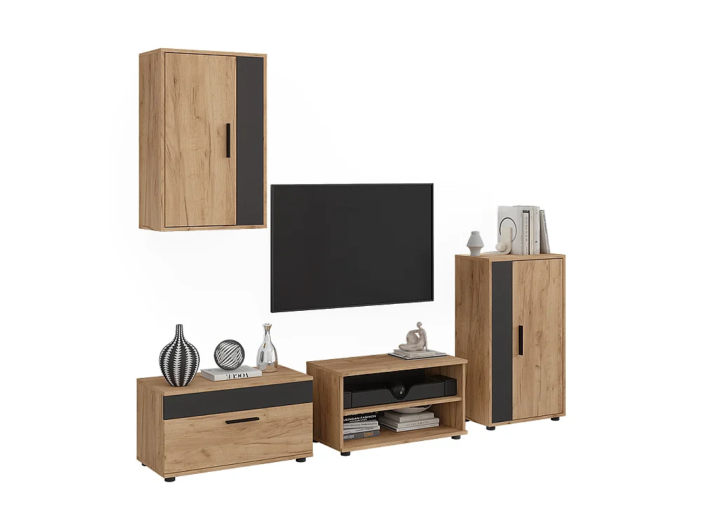 Väggskåp goldkraft ek/antracit 50.1x28.3x78.4 berno