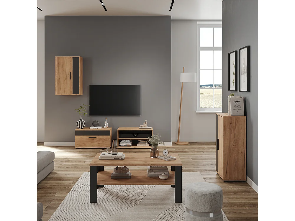 Väggskåp goldkraft ek/antracit 50.1x28.3x78.4 berno