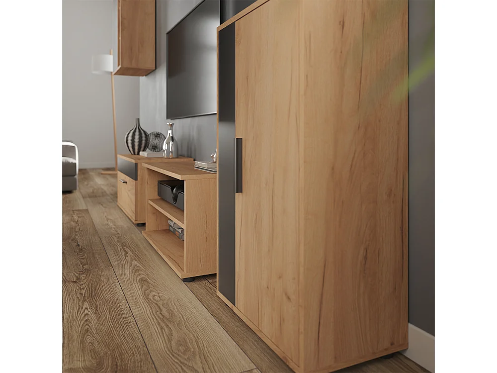 Väggskåp goldkraft ek/antracit 50.1x28.3x78.4 berno