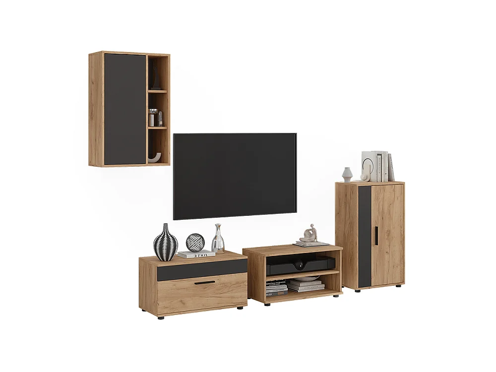 Väggskåp goldkraft ek/antracit 50.1x28.3x78.4 berno