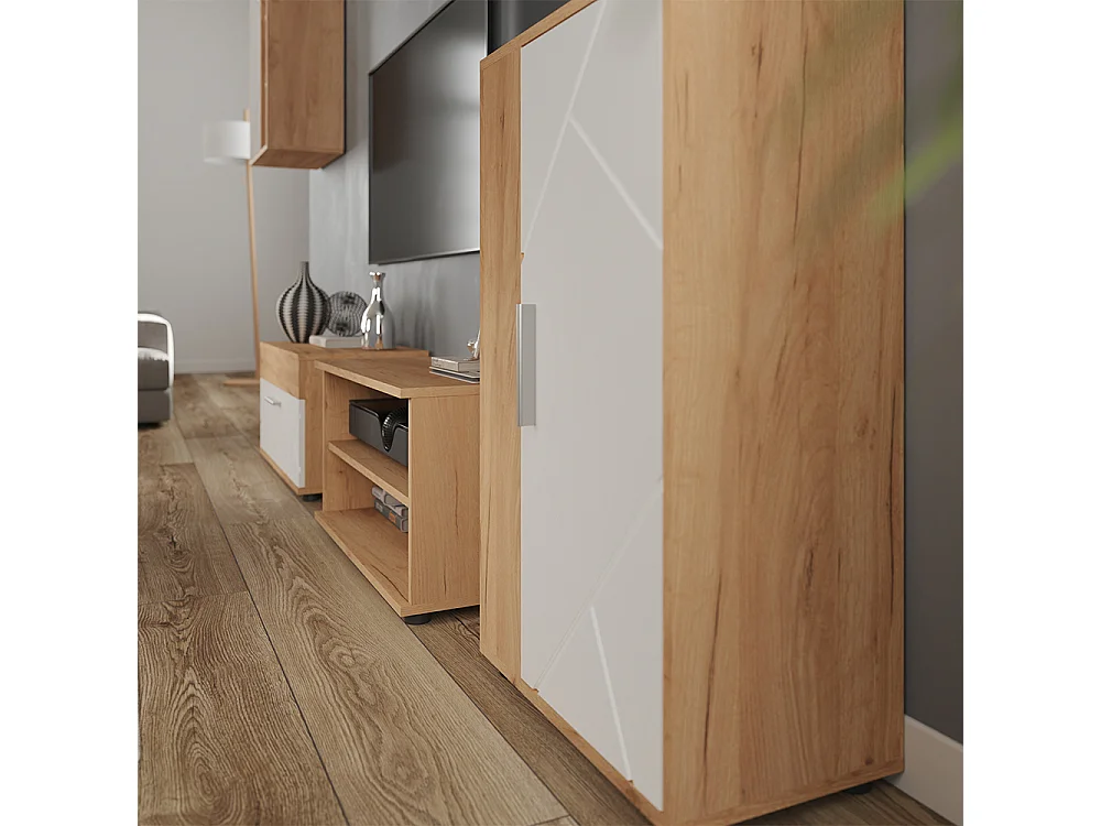 Väggskåp goldkraft ek/vit 50.1x28.3x78.4 berno