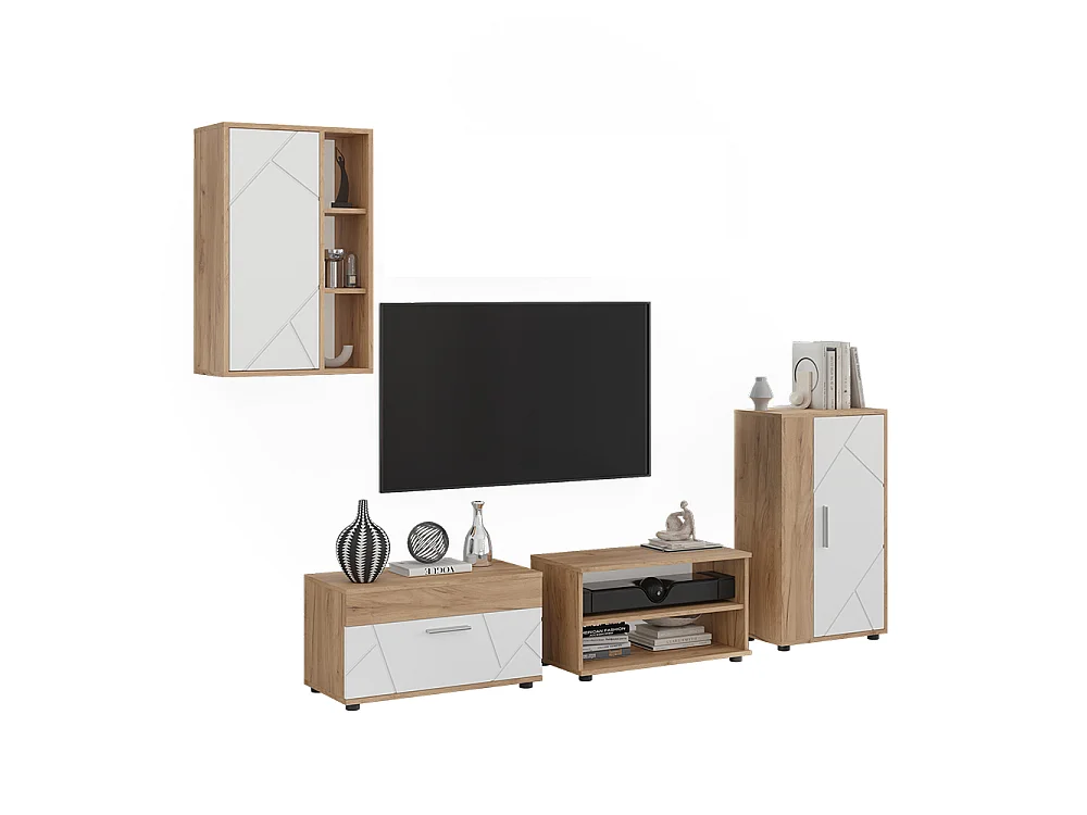 Väggskåp goldkraft ek/vit 50.1x28.3x78.4 berno
