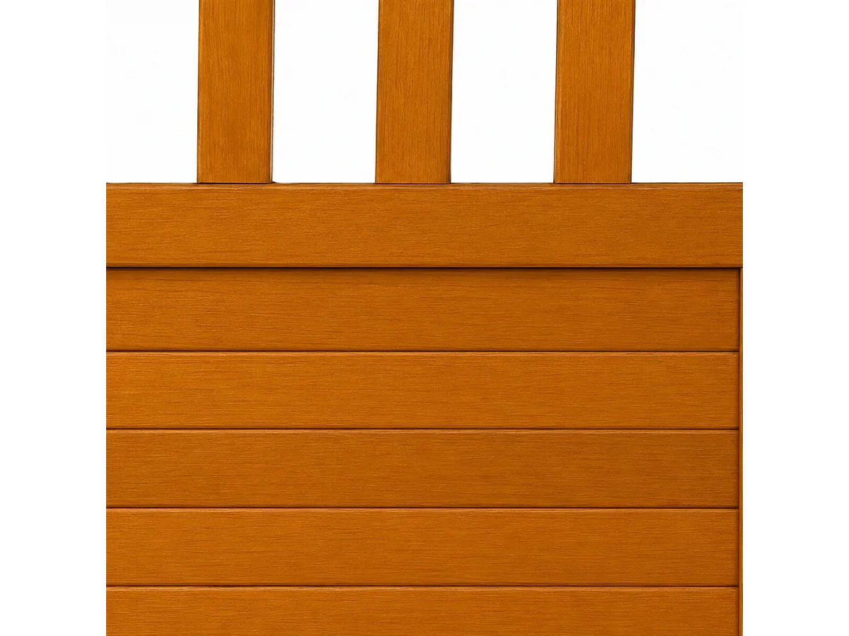 Portillon Bois Ajouré à Traverse Droite En Méranti – L 1 M X H 1,50 M – Avec Quincaillerie Gd Menuiseries