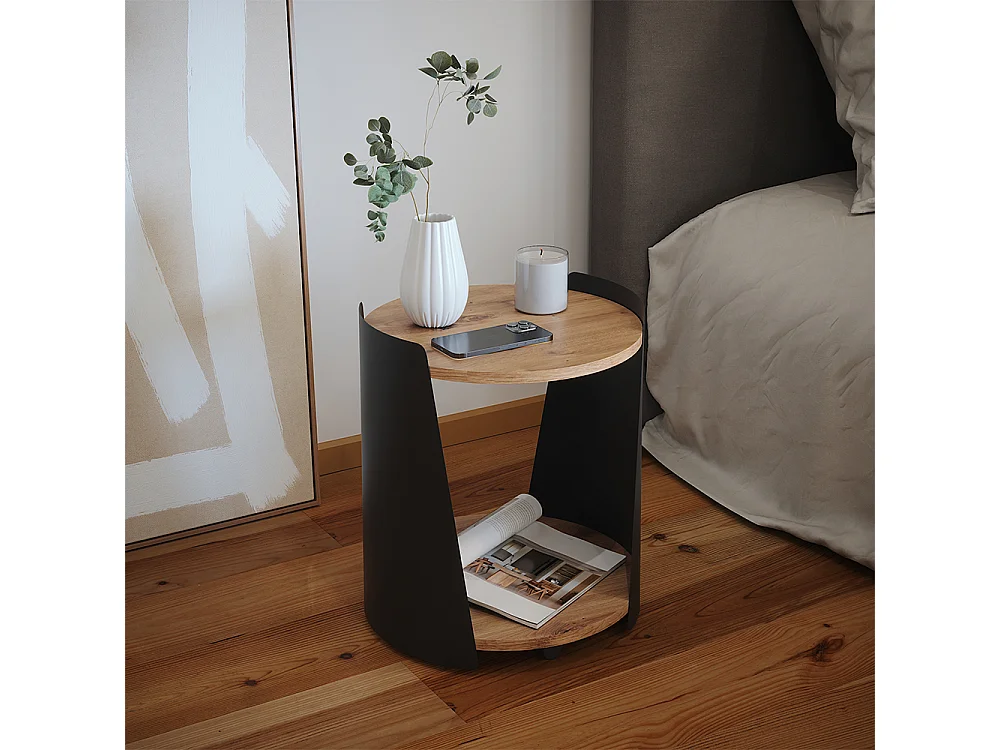 Table basse noir 40x40x46 lofta