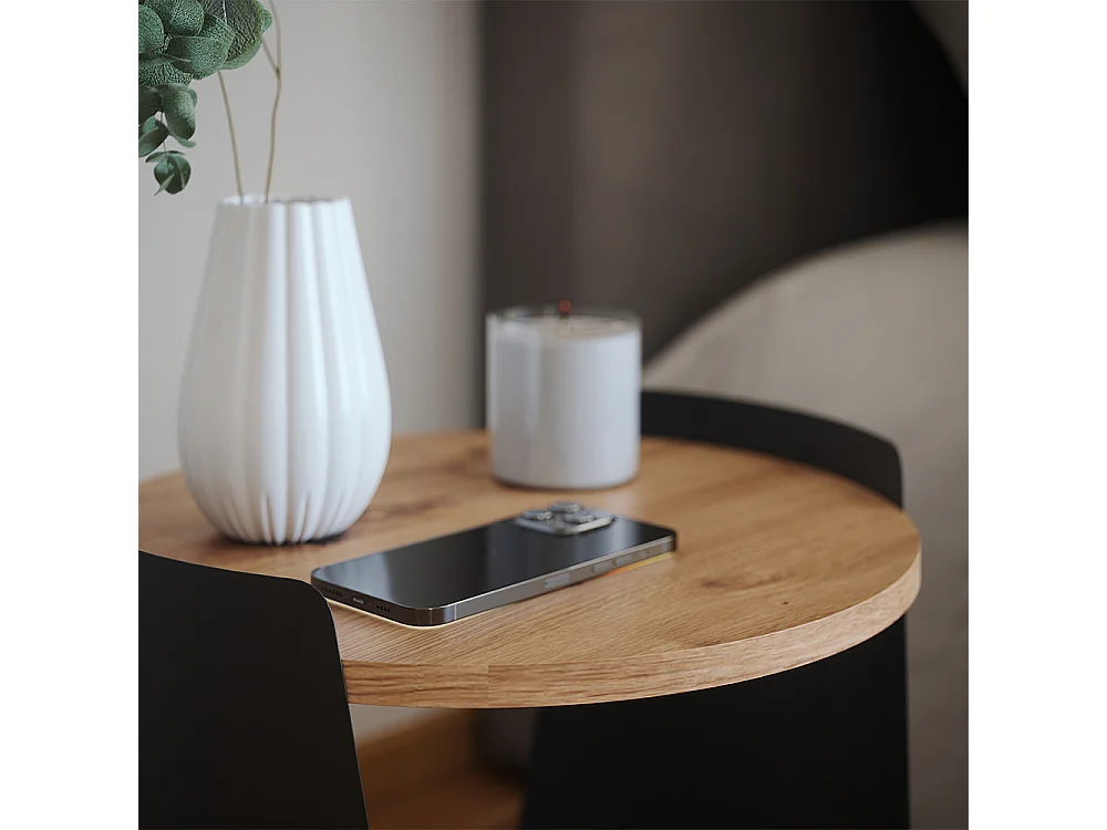 Table basse noir 40x40x46 lofta