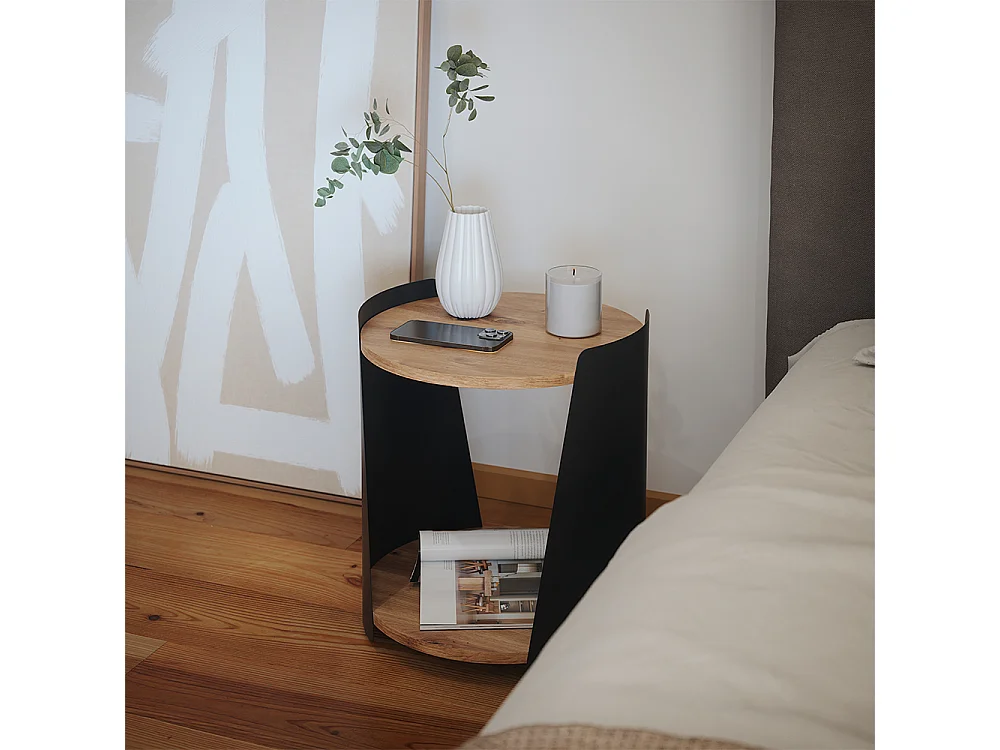 Table basse noir 40x40x46 lofta