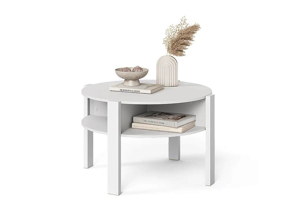 Table basse blanc 75x75x46 elova