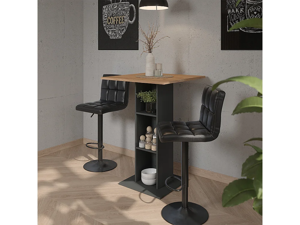 Tabouret de bar noir 42x49x94 sena