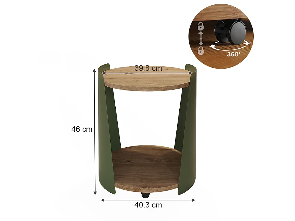 Table basse vert 40x40x46 lofta