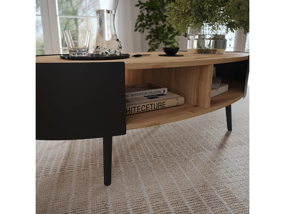 Tavolino nero 120x60x39 lofta