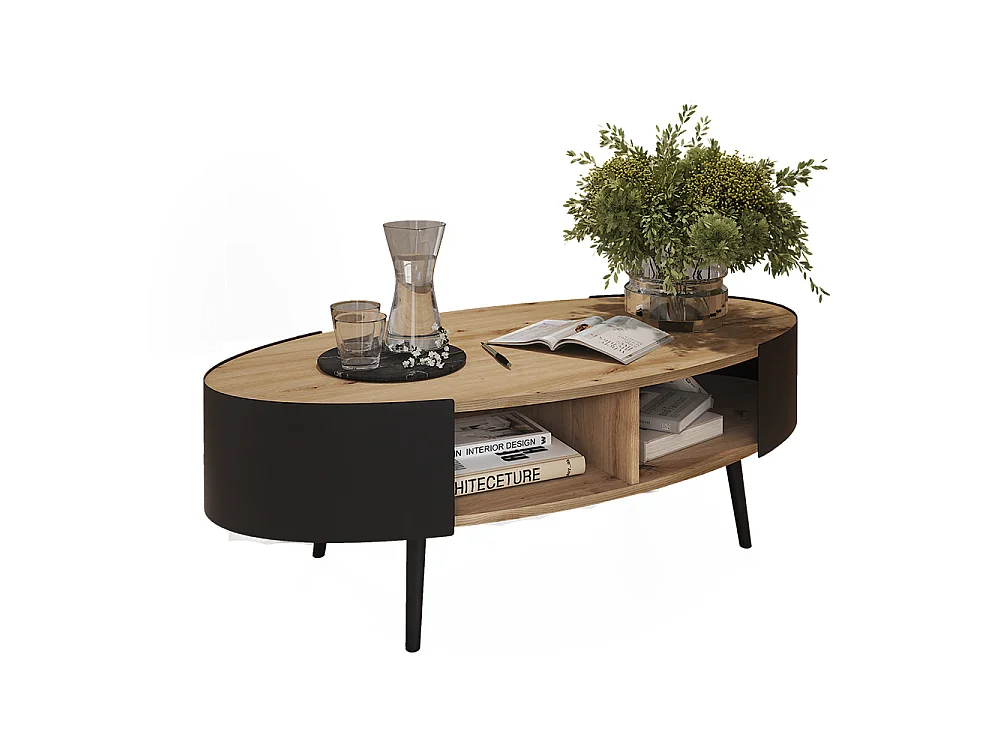 Tavolino nero 120x60x39 lofta