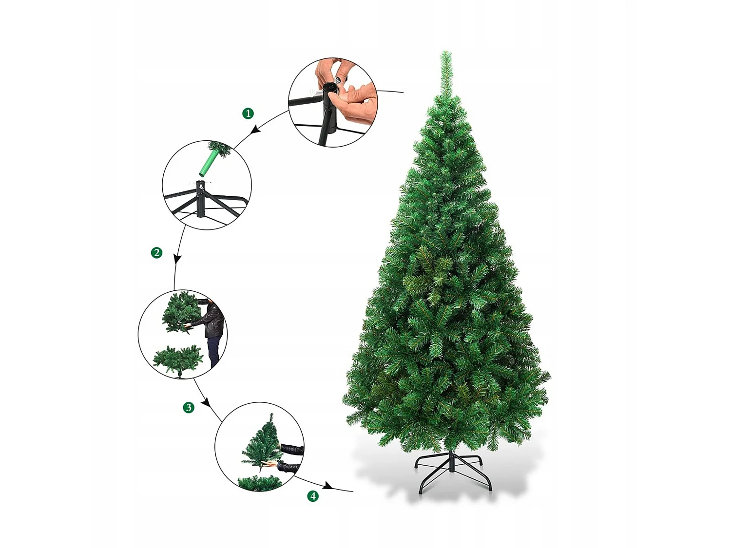 Albero di Natale artificiale da 240 cm