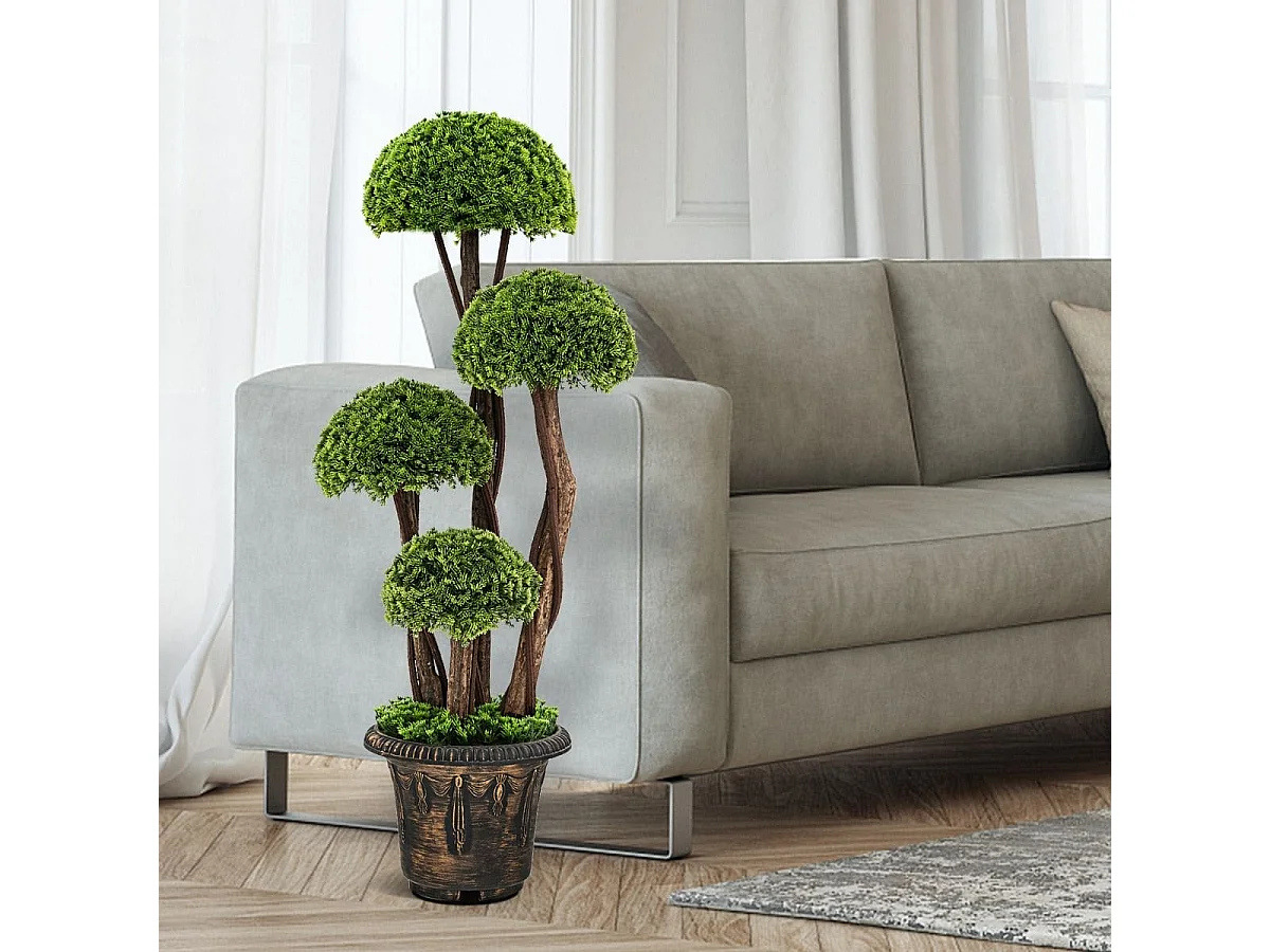 Arbre décoratif artificiel : cyprès artificiel en pot de 90 cm