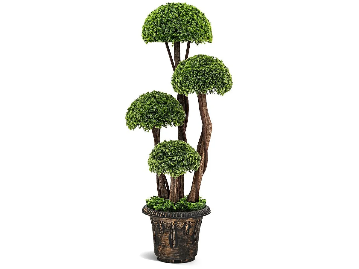 Arbre décoratif artificiel : cyprès artificiel en pot de 90 cm