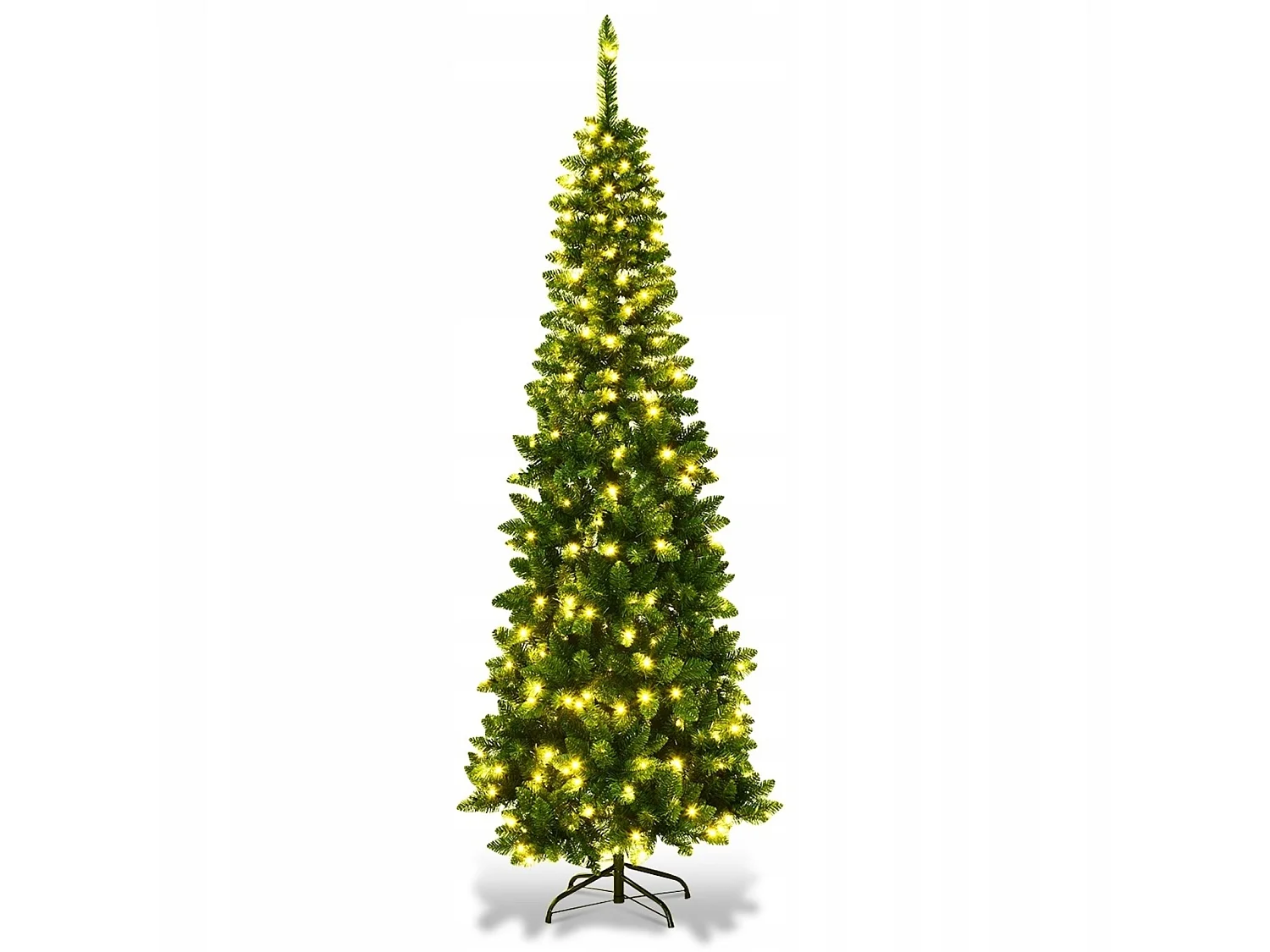 Albero di Natale artificiale con luci LED, 200 cm