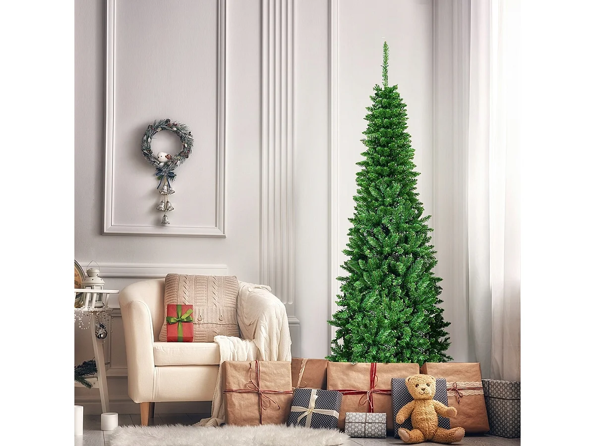 Albero di Natale artificiale con luci LED, 200 cm