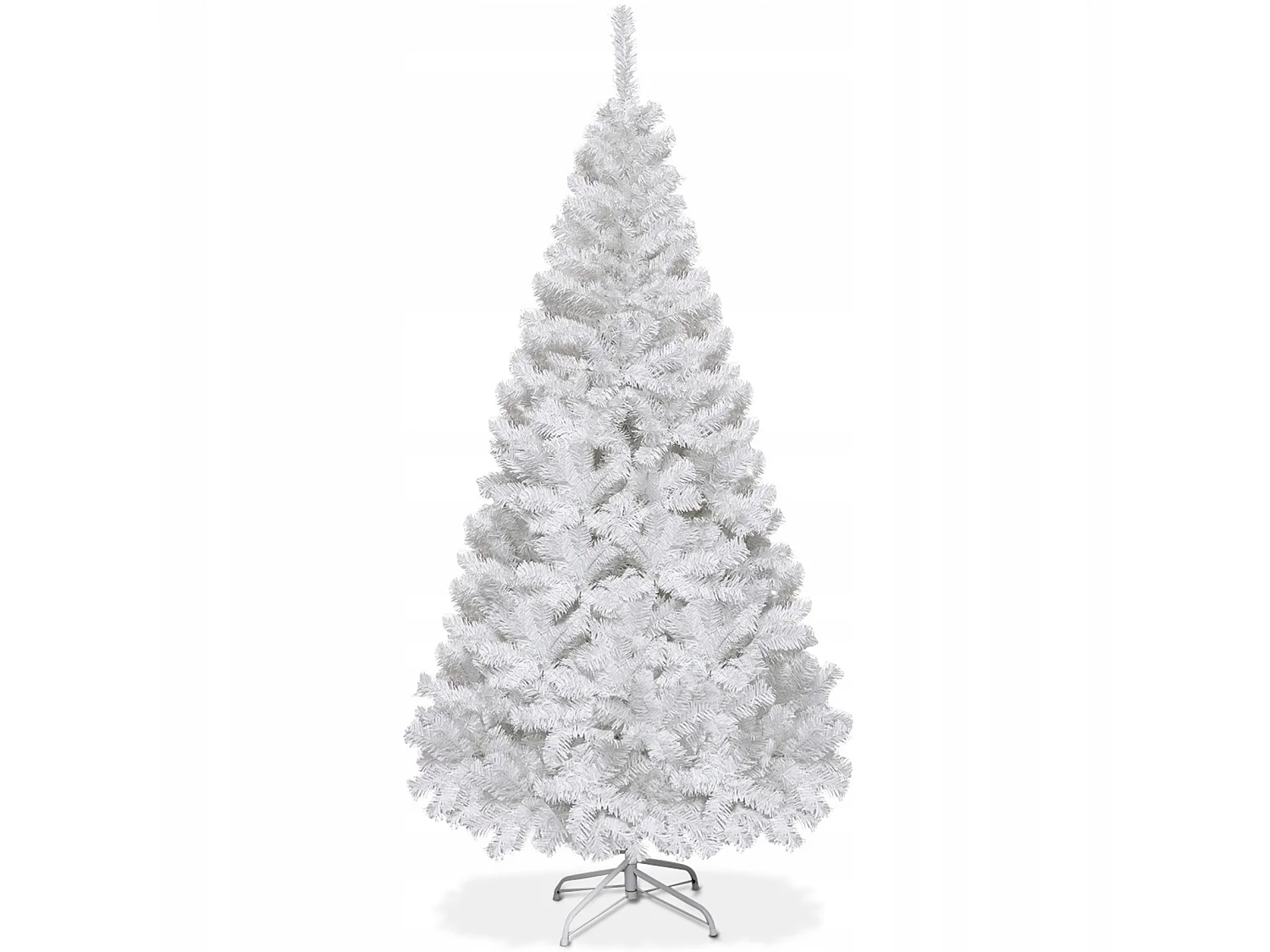 Albero di natale artificiale bianco con base, natale, 180 cm