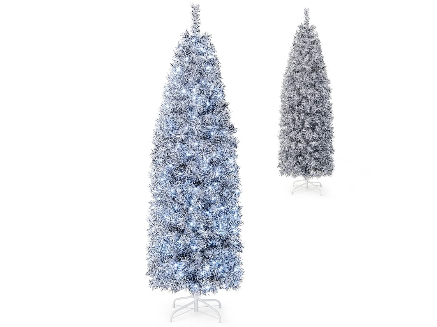 Albero di Natale artificiale con luci a LED, 180 cm