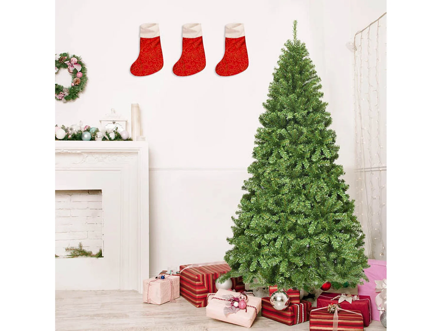 Albero di natale artificiale da 230 cm, abete, senza decorazioni