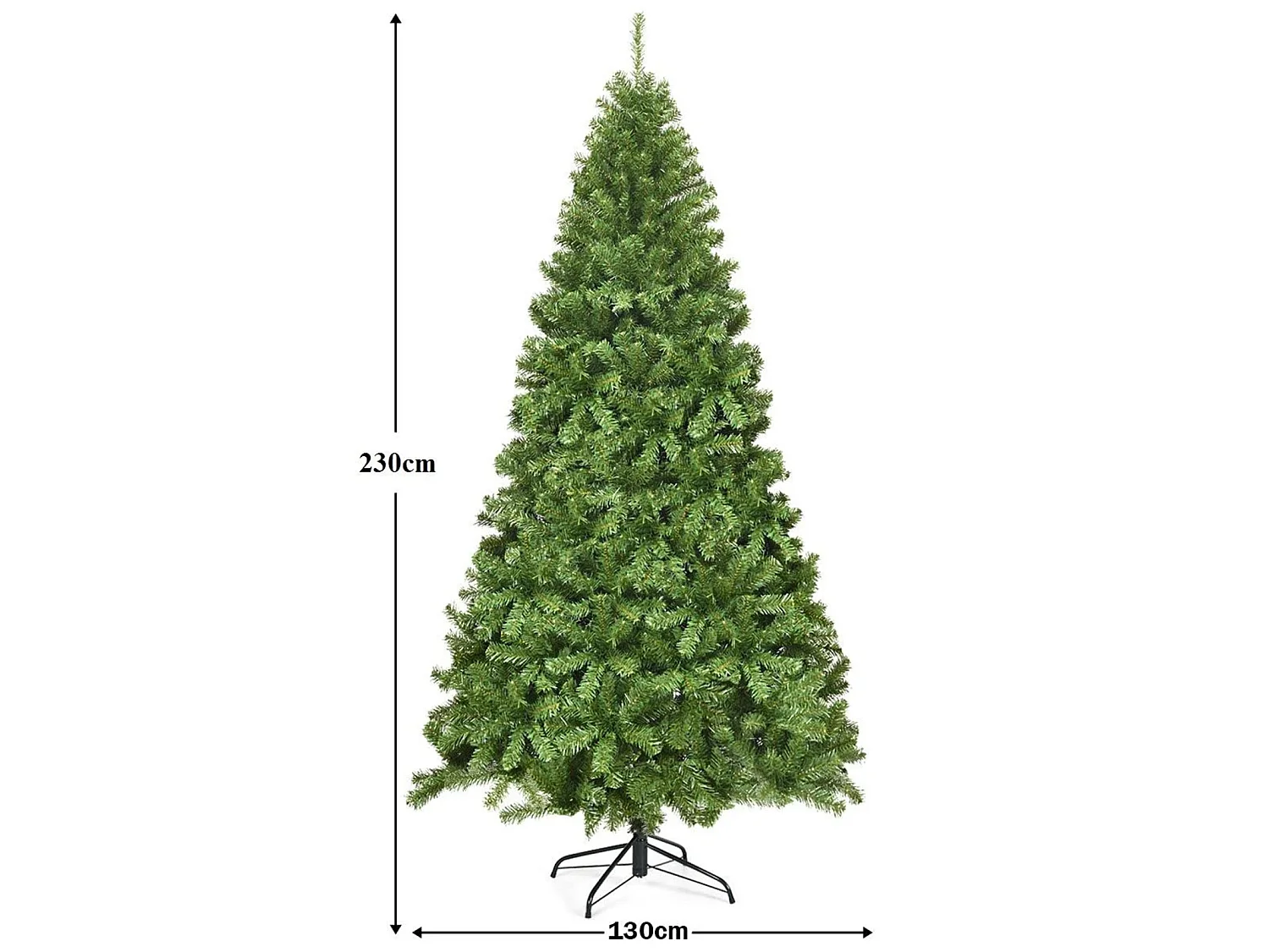 Albero di natale artificiale da 230 cm, abete, senza decorazioni