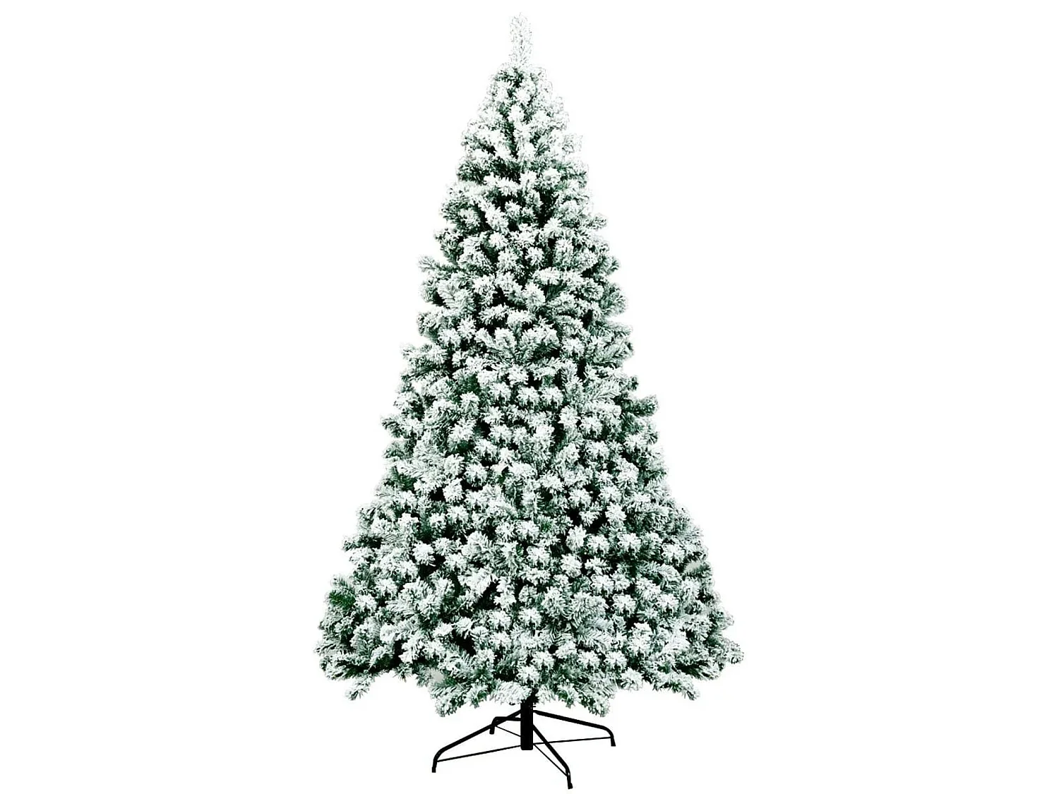 Albero di Natale artificiale a LED da 225 cm con neve artificiale