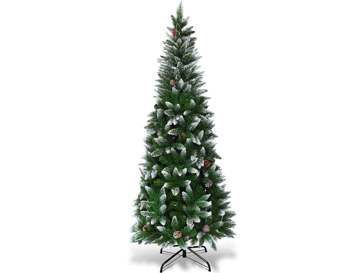 Albero di Natale artificiale con pigne, 180 cm