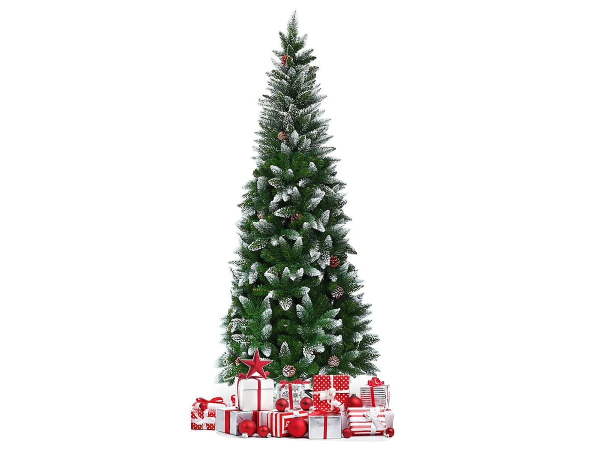 Albero di Natale artificiale con pigne, 180 cm