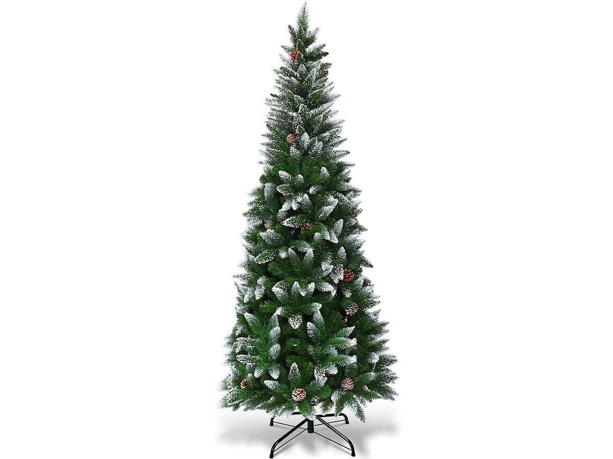 Albero di Natale artificiale con pigne, 180 cm