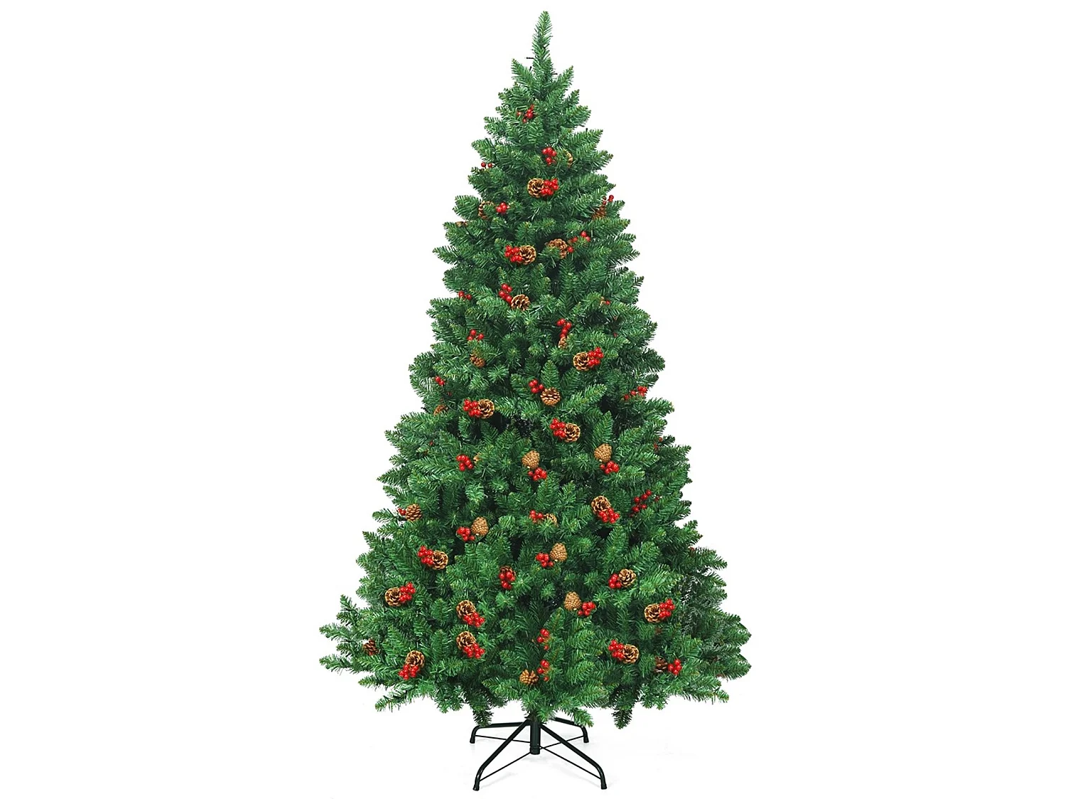 Albero di Natale artificiale con luci LED, 200 cm