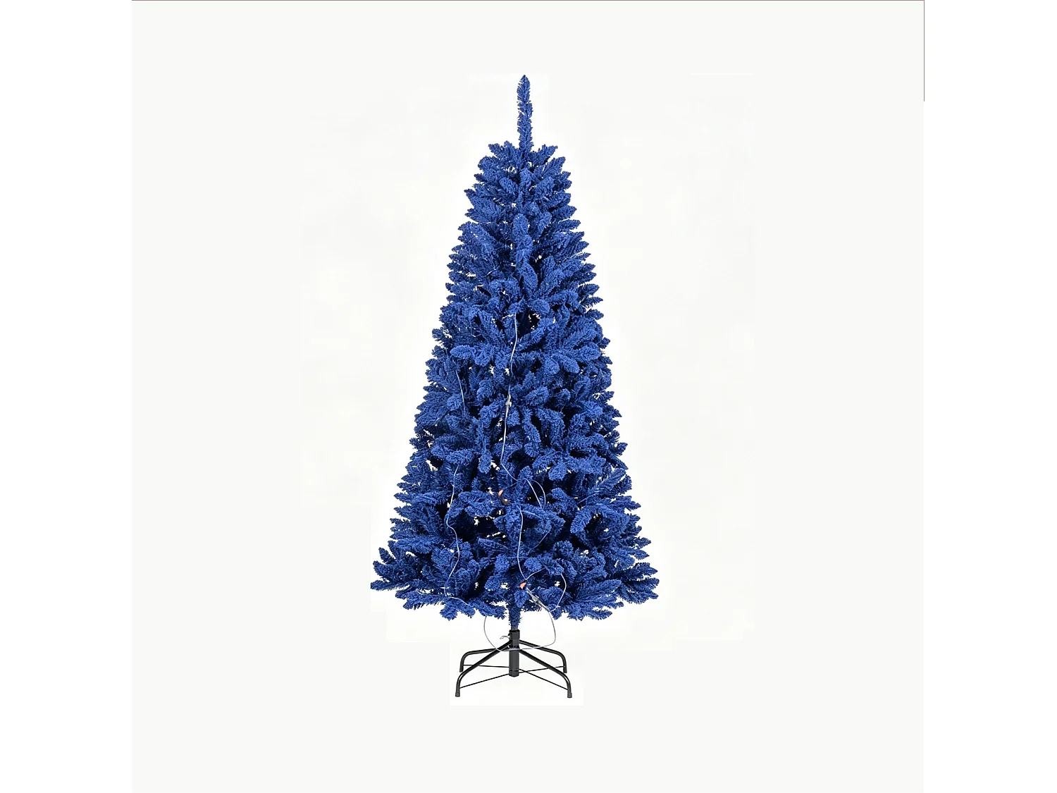 Albero di Natale artificiale blu con luci LED, 183 cm